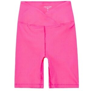 Year of Ours V Waistband Bike Shorts in Neon Pink